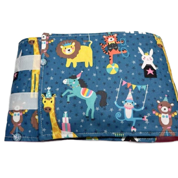 Birthday Circus Animals G-Tube Tummy Time Pillow