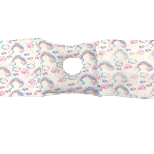 Rainbow Watercolor G-Tube Tummy Time Pillow