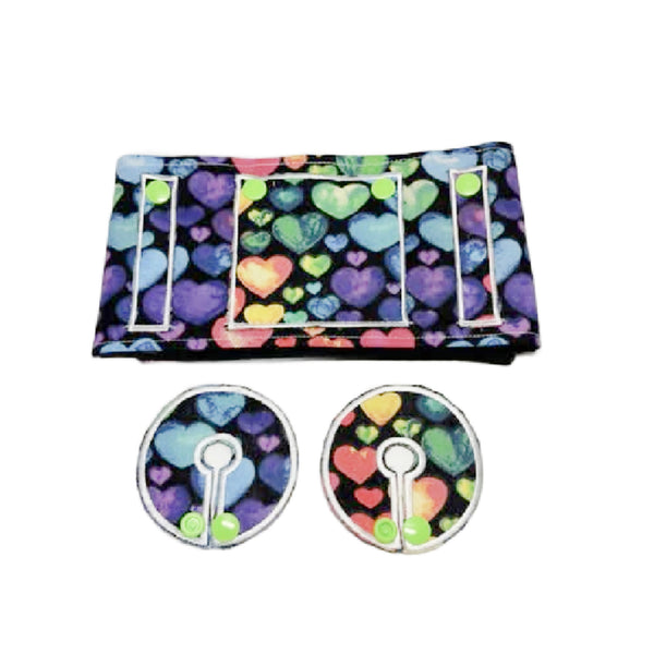 Watercolor Hearts G Tube Belt