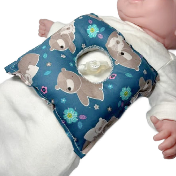 Bear G-Tube Tummy Time Pillow