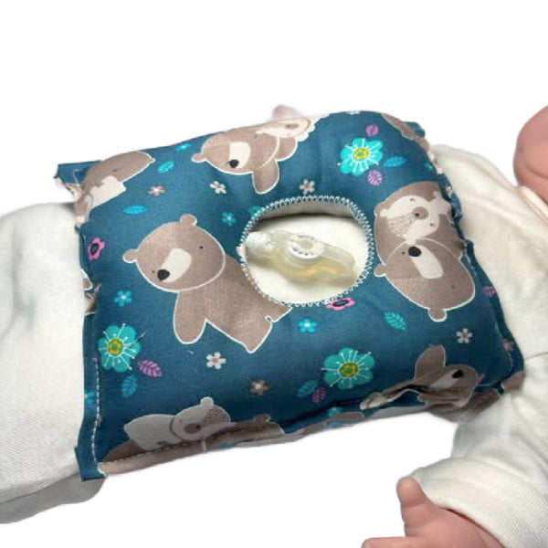 Bear G-Tube Tummy Time Pillow