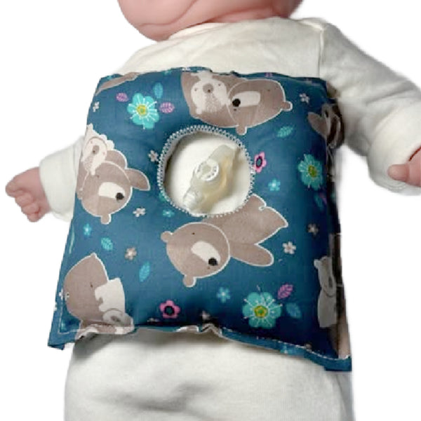 Bear G-Tube Tummy Time Pillow