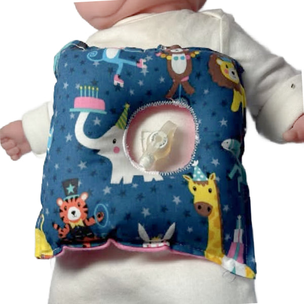 Birthday Circus Animals G-Tube Tummy Time Pillow