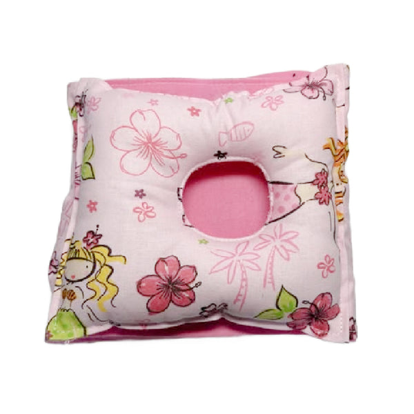 Pink Mermaid G-Tube Tummy Time Pillow