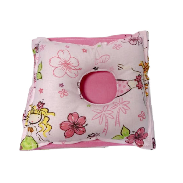 Pink Mermaid G-Tube Tummy Time Pillow