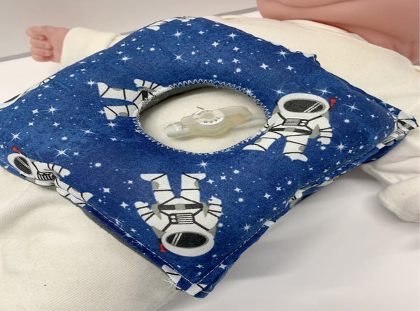 Outer Space Astronaut G-Tube Tummy Time Pillow
