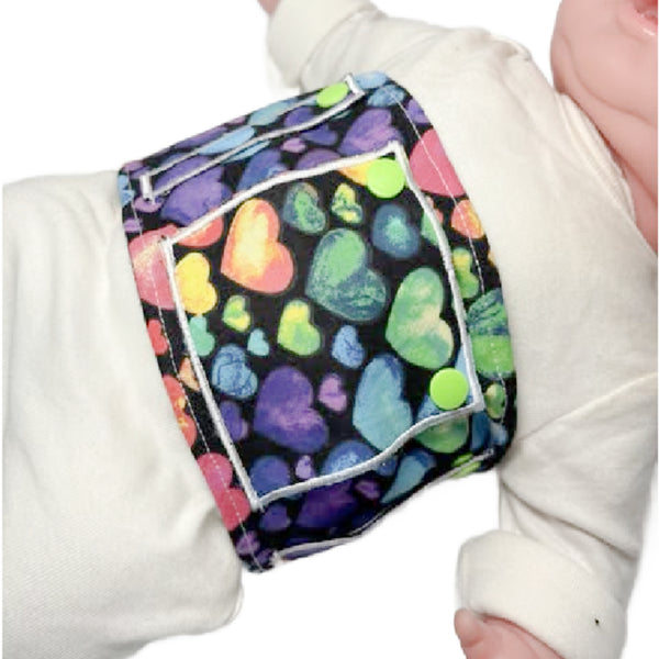 Watercolor Hearts G Tube Belt