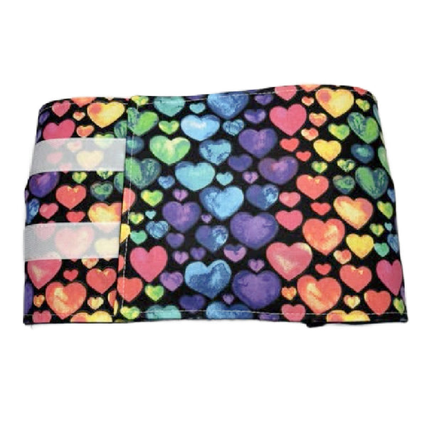Watercolor Hearts G-Tube Tummy Time Pillow
