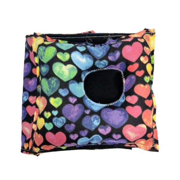 Watercolor Hearts G-Tube Tummy Time Pillow