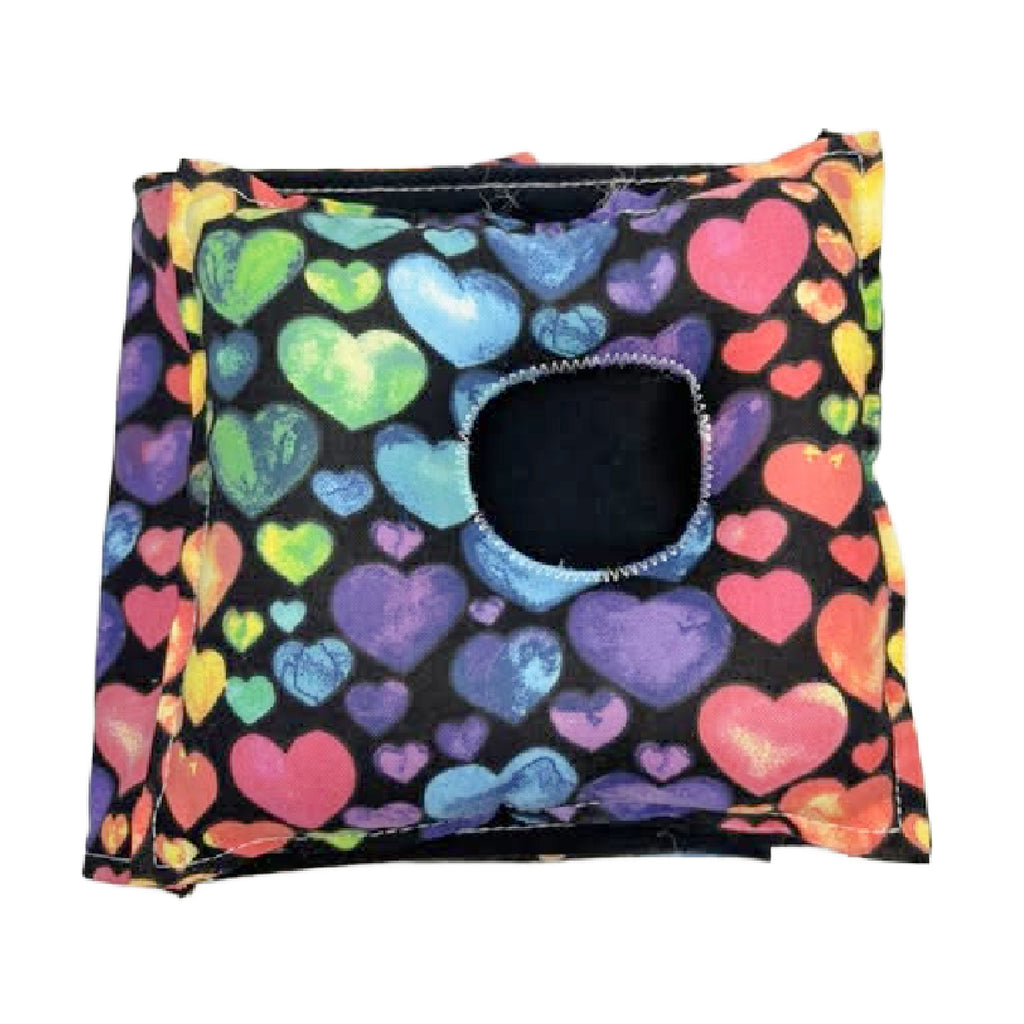 Watercolor Hearts G-Tube Tummy Time Pillow