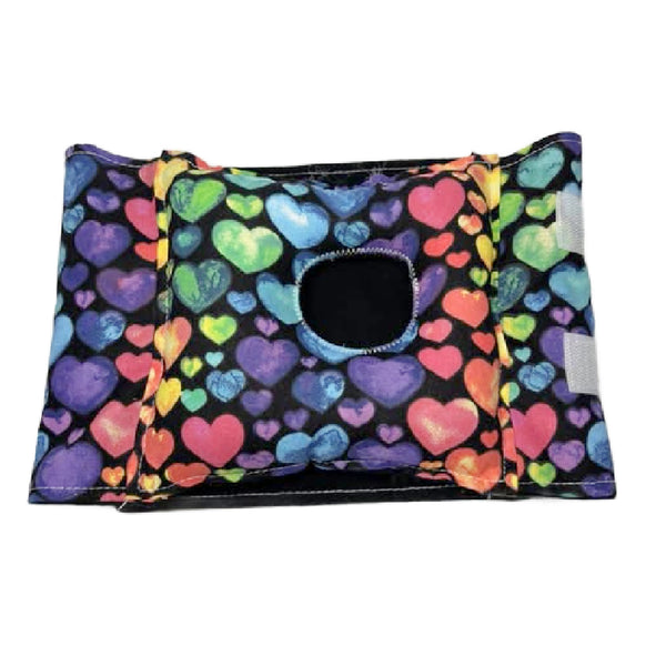 Watercolor Hearts G-Tube Tummy Time Pillow