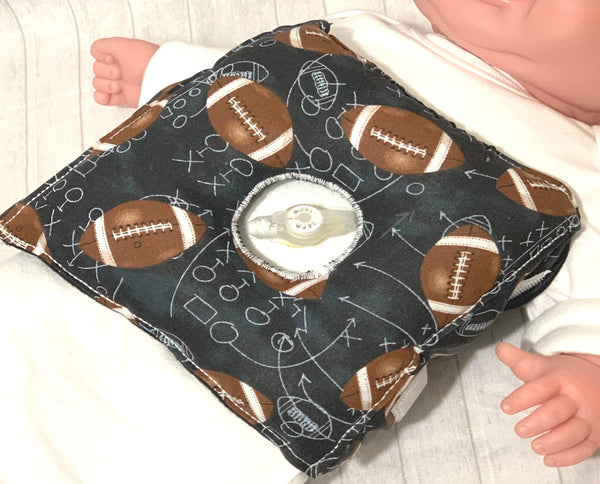 Football G-Tube Tummy Time Pillow - Lil' Bayou Boutique