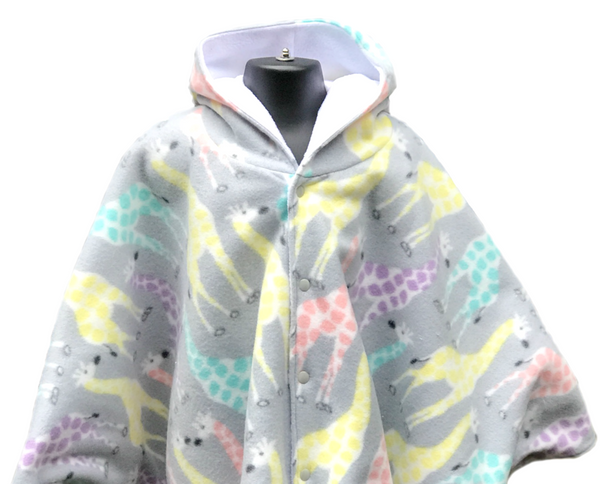 Fleece Hooded Poncho - Lil' Bayou Boutique