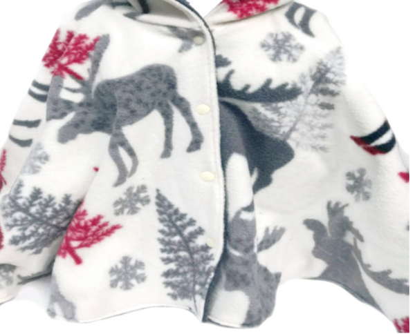 Hooded Fleece Poncho - Lil' Bayou Boutique