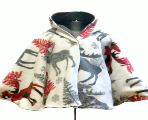 Moose Car Seat Poncho - Woodland Ponchos - Lil' Bayou Boutique