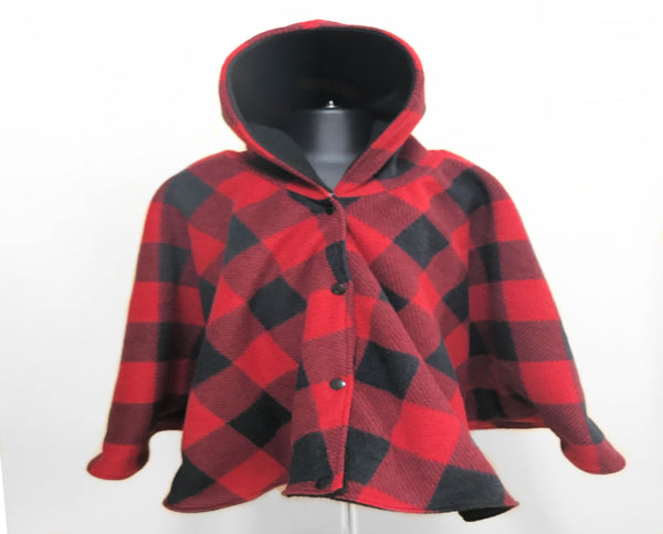 Red buffalo plaid car seat poncho - Lil' Bayou Boutique