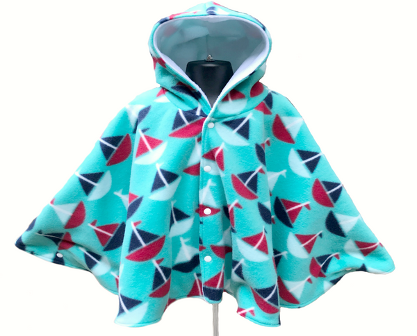 Sailboat Car Seat Poncho - Lil' Bayou Boutique