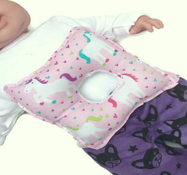 Unicorn G-Tube Tummy Time Pillow - Lil' Bayou Boutique