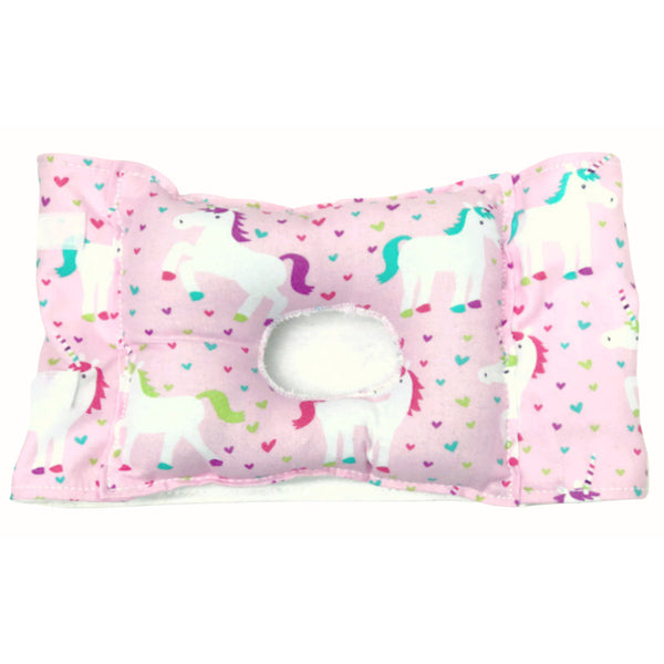 Unicorn and Hearts G-Tube Tummy Time Pillow