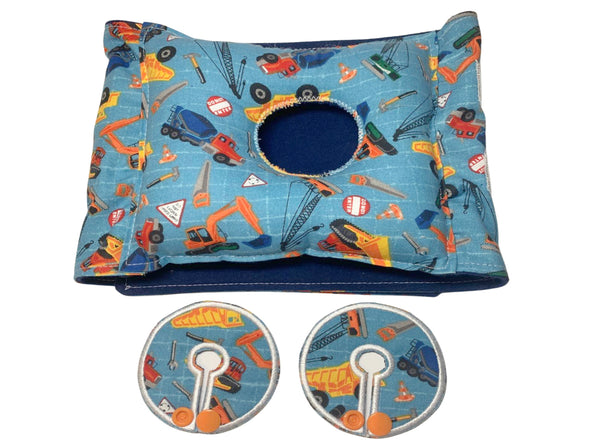 Construction Vehicle G-Tube Tummy Time Pillow