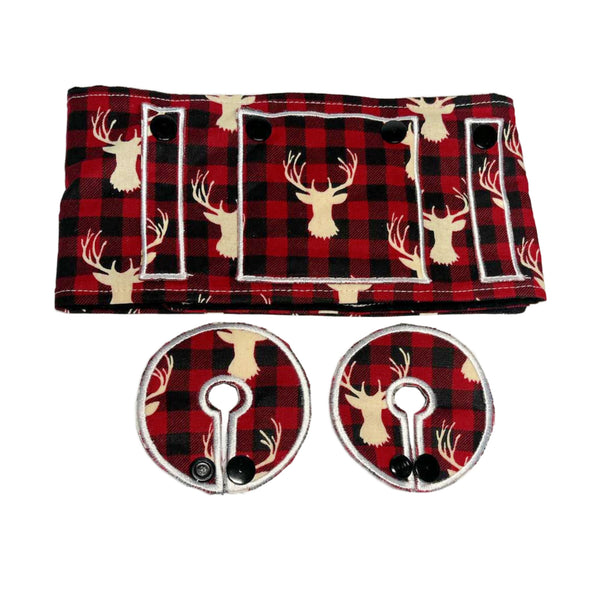 Buffalo Plaid Deer G Tube Belt