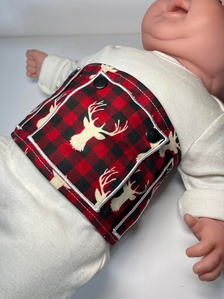 Buffalo Plaid Deer G Tube Belt