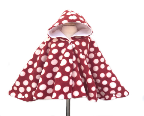 Red and White Polka Dot Poncho - Lil Bayou Boutique