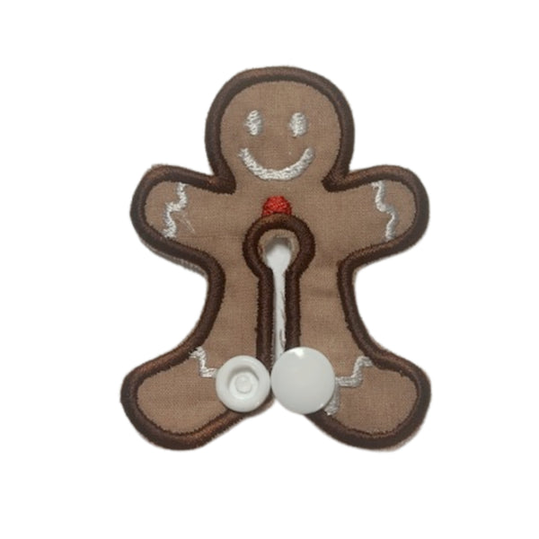 Gingerbread man shaped g tube pad