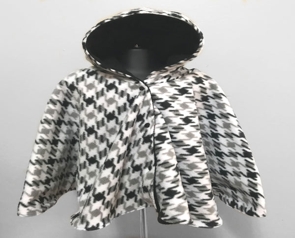 Black, white and grey baby poncho - Lil Bayou Boutique
