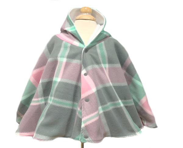 Pink Plaid Carseat Poncho - Lil Bayou Boutique