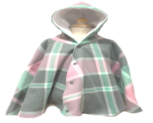 Fleece Hooded Poncho - Lil Bayou Boutique